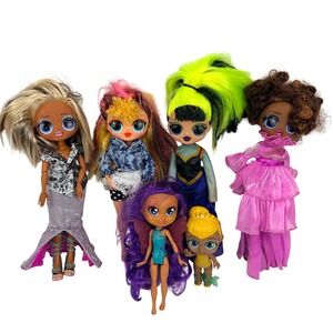 LOL Surprise OMG Doll Lot 6 Dolls Mixed Clothes Accessories MGA - BE